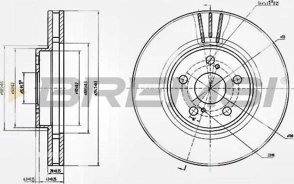 Bremsi CD6957V - Тормозной диск autospares.lv