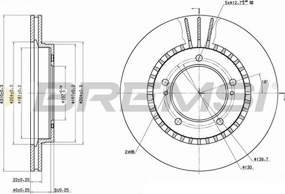 Bremsi CD6979V - Тормозной диск autospares.lv