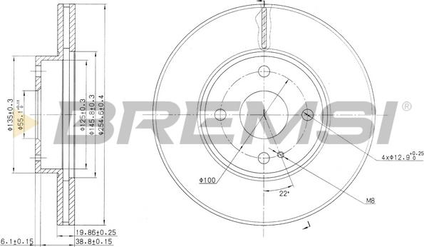 Bremsi CD6975V - Тормозной диск autospares.lv