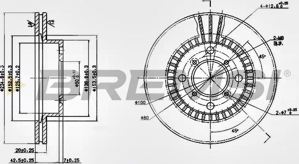 Bremsi CD6978V - Тормозной диск autospares.lv