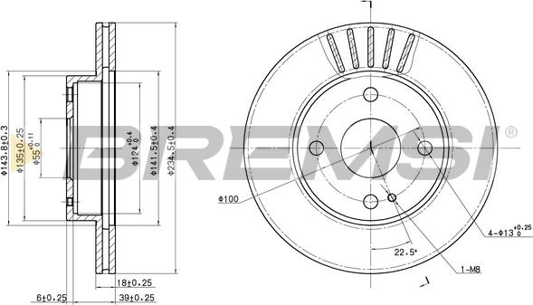 Bremsi CD6497V - Тормозной диск autospares.lv