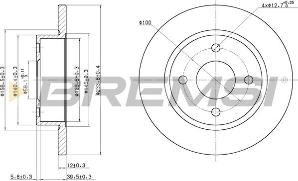 Bremsi CD6442S - Тормозной диск autospares.lv