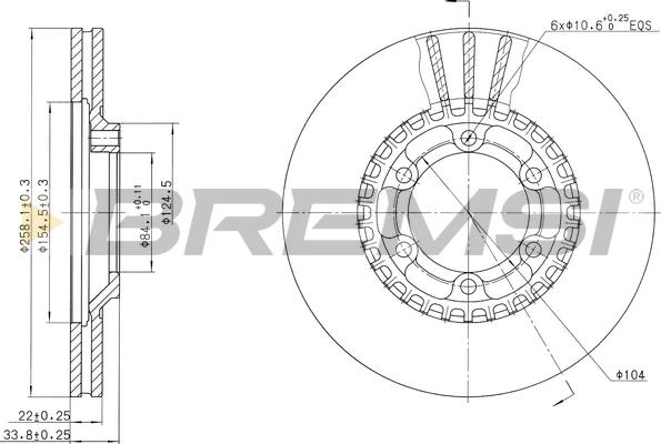 Bremsi CD6459V - Тормозной диск autospares.lv