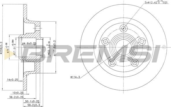 Bremsi CD6456S - Тормозной диск autospares.lv