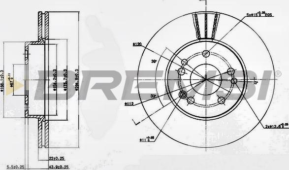 Bremsi CD6457V - Тормозной диск autospares.lv