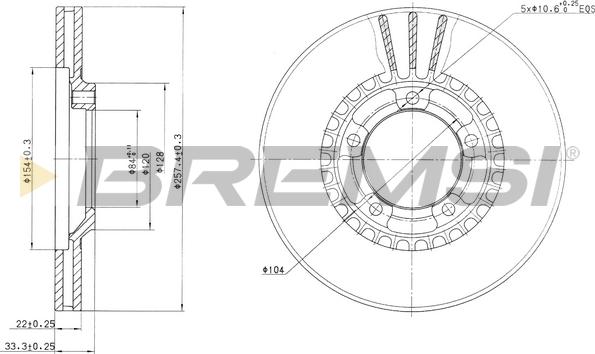 Bremsi CD6461V - Тормозной диск autospares.lv