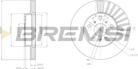 Bremsi CD6403V - Тормозной диск autospares.lv