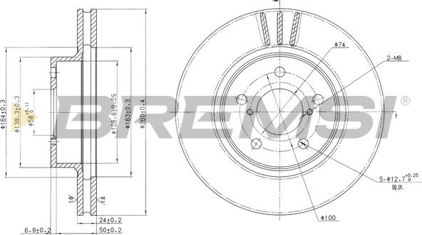 Bremsi CD6485V - Тормозной диск autospares.lv