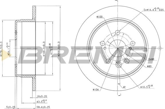 Bremsi CD6486S - Тормозной диск autospares.lv