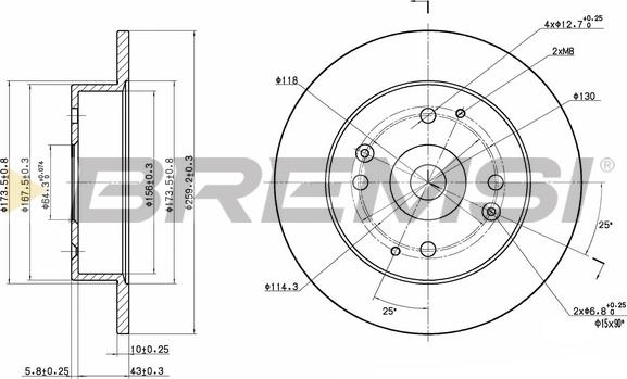 Bremsi CD6565S - Тормозной диск autospares.lv