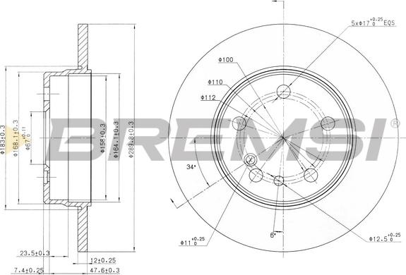 Bremsi CD6560S - Тормозной диск autospares.lv