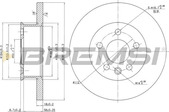 Bremsi CD6562S - Тормозной диск autospares.lv