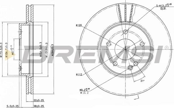 Bremsi CD6588V - Тормозной диск autospares.lv