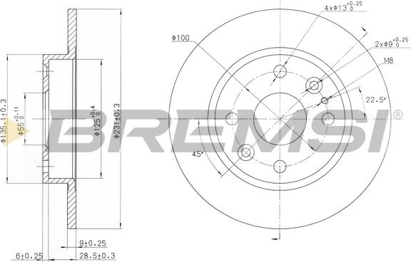 Bremsi CD6525S - Тормозной диск autospares.lv