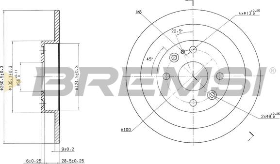 Bremsi CD6523S - Тормозной диск autospares.lv