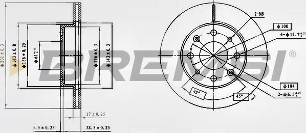 Bremsi CD6571V - Тормозной диск autospares.lv