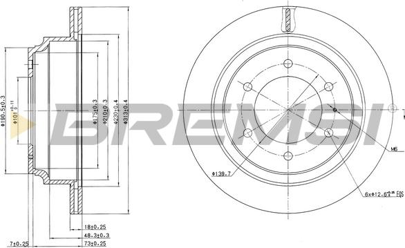 Bremsi CD6695V - Тормозной диск autospares.lv