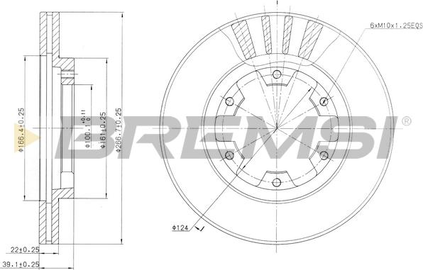 Bremsi CD6660V - Тормозной диск autospares.lv