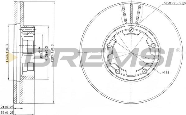 Bremsi CD6668V - Тормозной диск autospares.lv