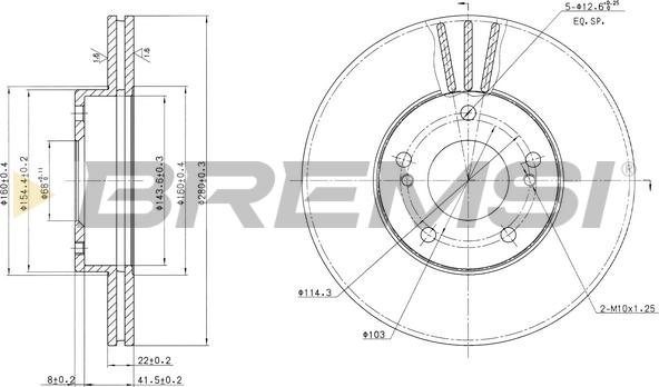 Bremsi CD6600V - Тормозной диск autospares.lv