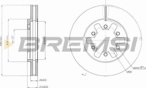 Bremsi CD6601V - Тормозной диск autospares.lv