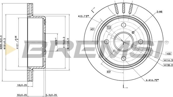 Bremsi CD6611V - Тормозной диск autospares.lv