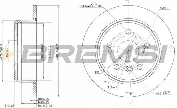 Bremsi CD6684S - Тормозной диск autospares.lv