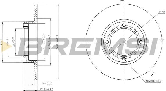 Bremsi CD6636S - Тормозной диск autospares.lv