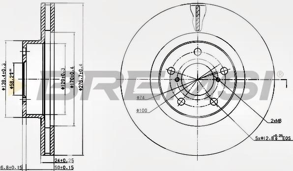 Bremsi CD6679V - Тормозной диск autospares.lv