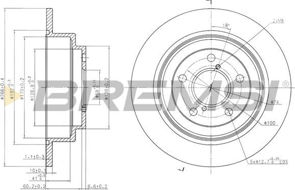 Bremsi CD6678S - Тормозной диск autospares.lv