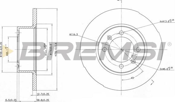 Bremsi CD6056S - Тормозной диск autospares.lv