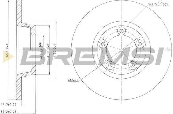 Bremsi CD6065S - Тормозной диск autospares.lv