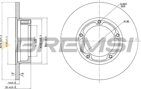 Bremsi CD6061S - Тормозной диск autospares.lv