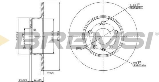 Bremsi CD6067S - Тормозной диск autospares.lv