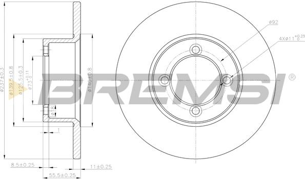Bremsi CD6001S - Тормозной диск autospares.lv