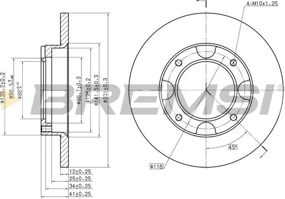 Bremsi CD6087S - Тормозной диск autospares.lv