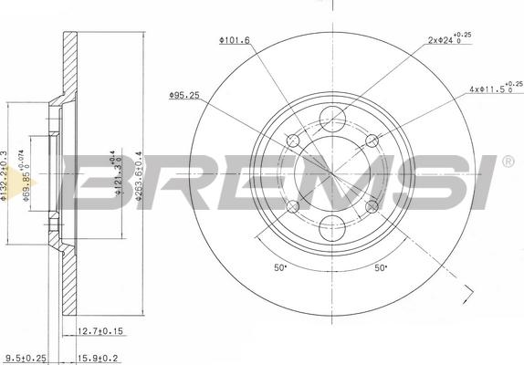 Bremsi CD6034S - Тормозной диск autospares.lv