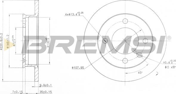 Bremsi CD6079S - Тормозной диск autospares.lv