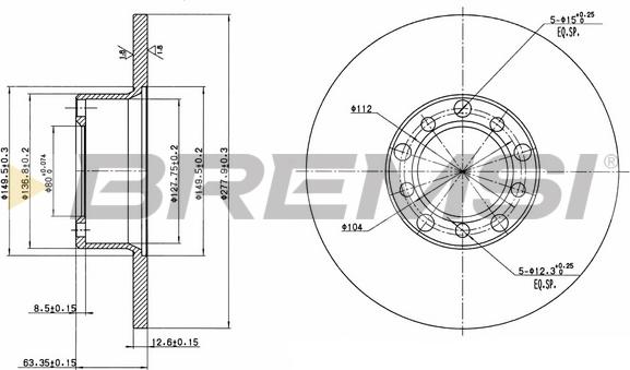 Bremsi CD6071S - Тормозной диск autospares.lv