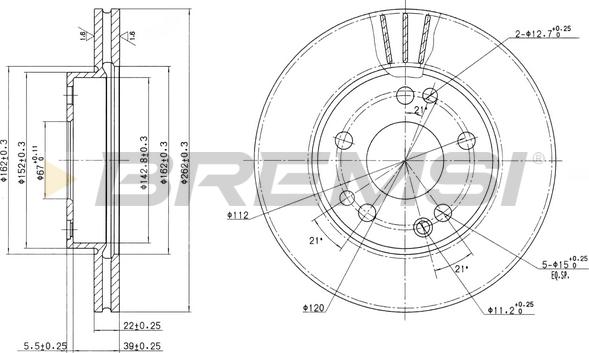 Bremsi CD6191V - Тормозной диск autospares.lv