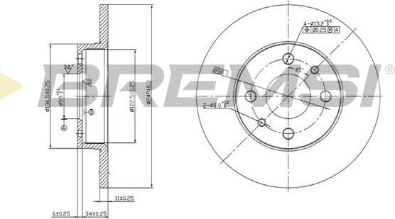 Bremsi CD6140S - Тормозной диск autospares.lv