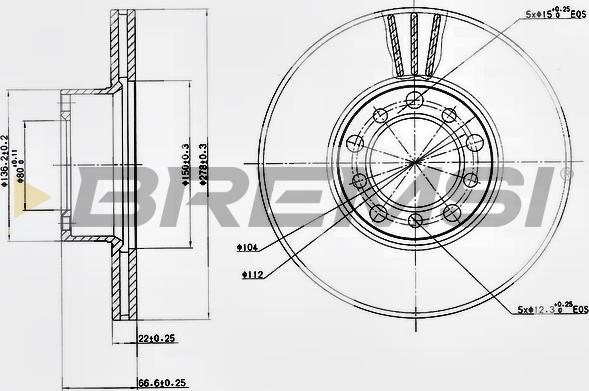 Bremsi CD6142V - Тормозной диск autospares.lv