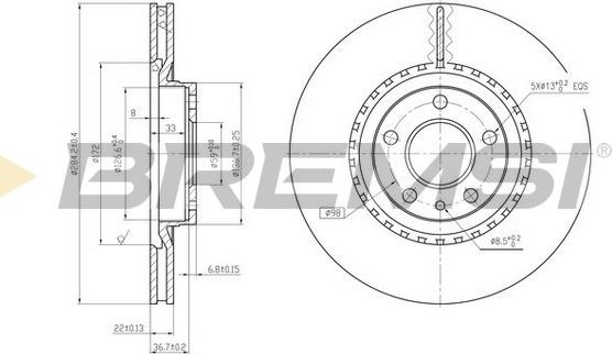Bremsi CD6156V - Тормозной диск autospares.lv
