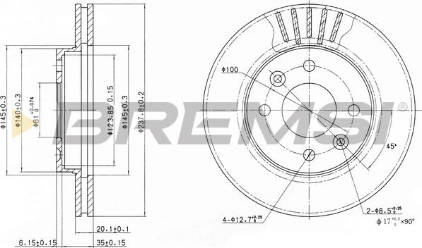 Bremsi CD6158V - Тормозной диск autospares.lv