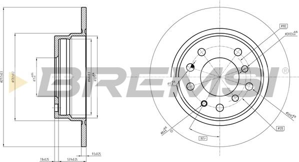 Bremsi CD6165V - Тормозной диск autospares.lv