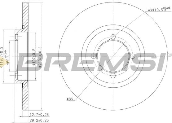 Bremsi CD6115S - Тормозной диск autospares.lv