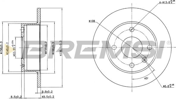 Bremsi CD6135S - Тормозной диск autospares.lv