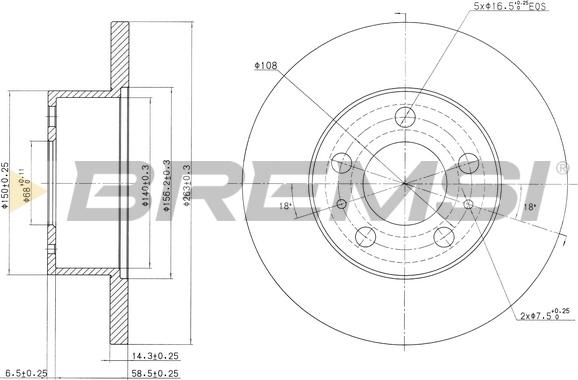 Bremsi CD6136S - Тормозной диск autospares.lv