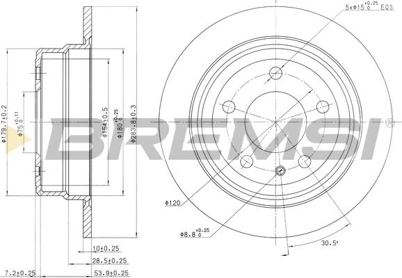 Bremsi CD6120S - Тормозной диск autospares.lv