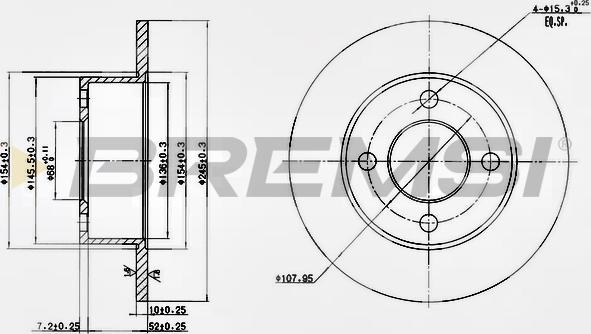 Bremsi CD6128S - Тормозной диск autospares.lv